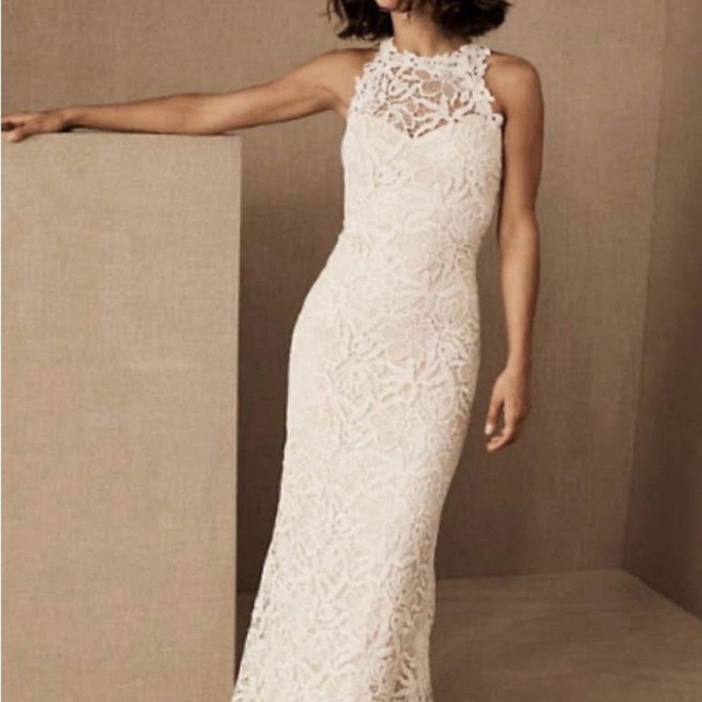 Tadashi Shoji Ivory Lace Gown